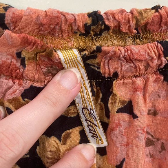 ELAN || PINK FLORAL MAXI SKIRT - Picture 3 of 3